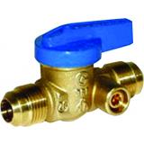 Brass Flare Ball Valve w/Side Tap 5 PSIG